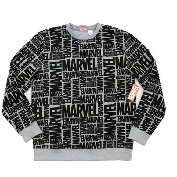 Mens MARVEL Allover Printed Sweatshirt Top - Size M - Picture 1 of 9